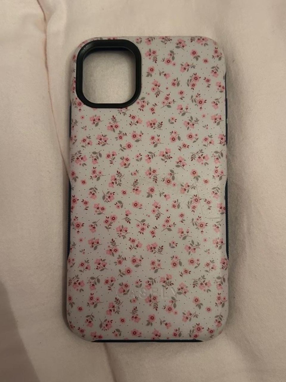 Floral Pink White Protective Phone Case - Compatible iPhone